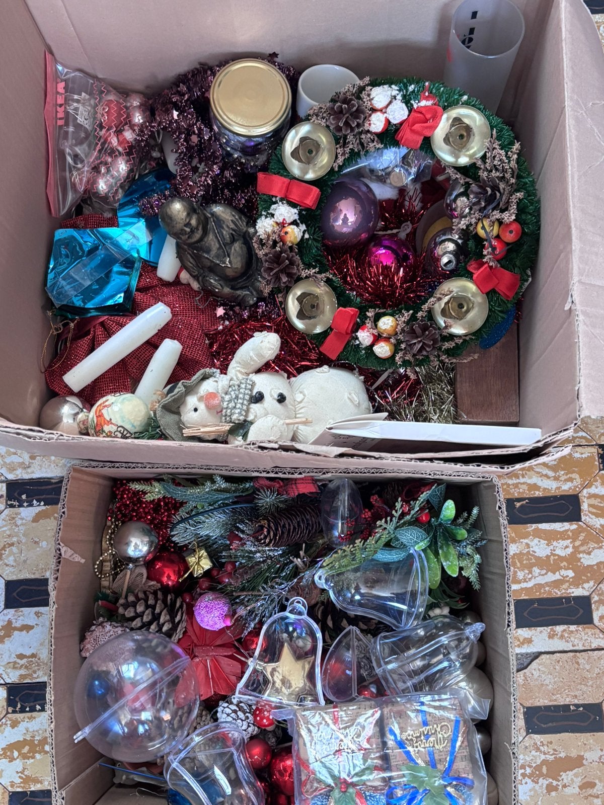 Groot pakket voor het maken van kerststukjes, Ophalen, Zo goed als nieuw