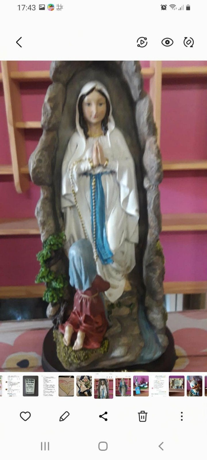 vierge marie avec grote, Enlèvement