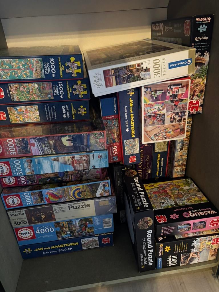 Puzzels, Hobby en Vrije tijd, Ophalen, Meer dan 1500 stukjes, Zo goed als nieuw, Legpuzzel