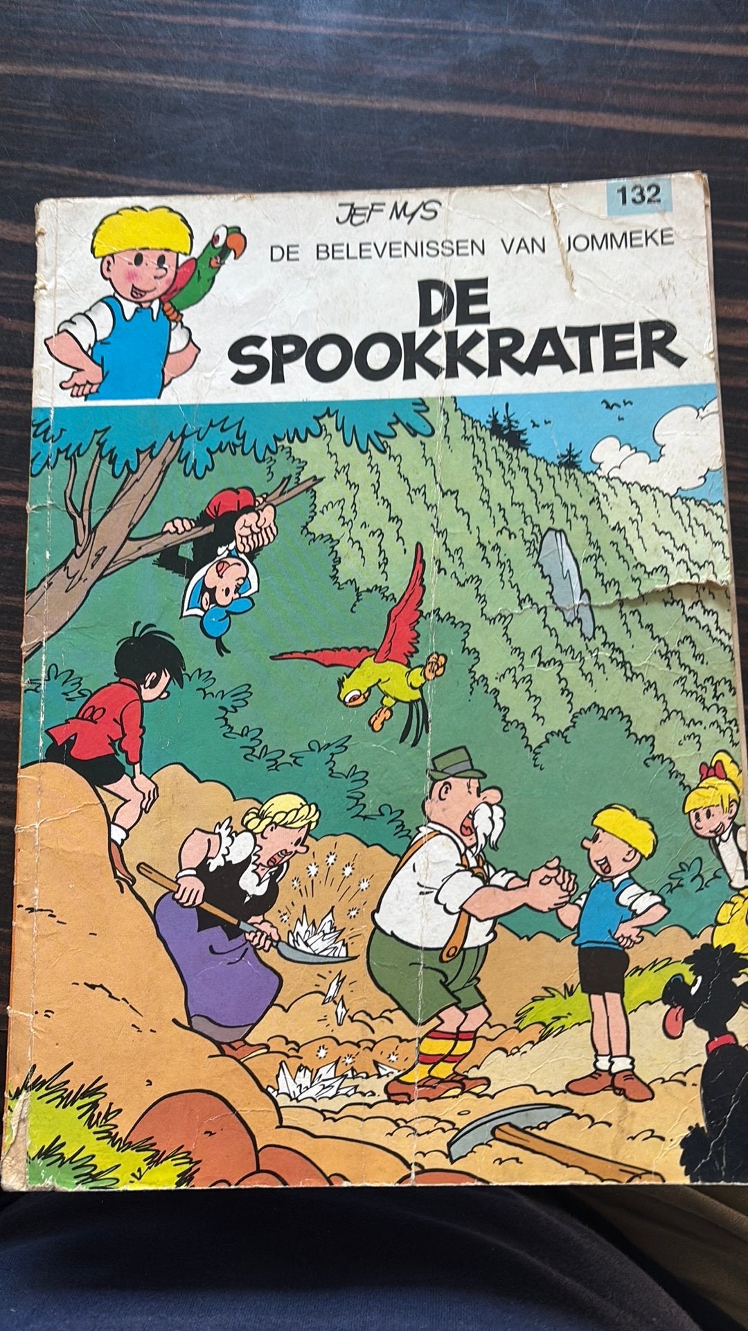 De spookkrater, Une BD, Enlèvement, Utilisé