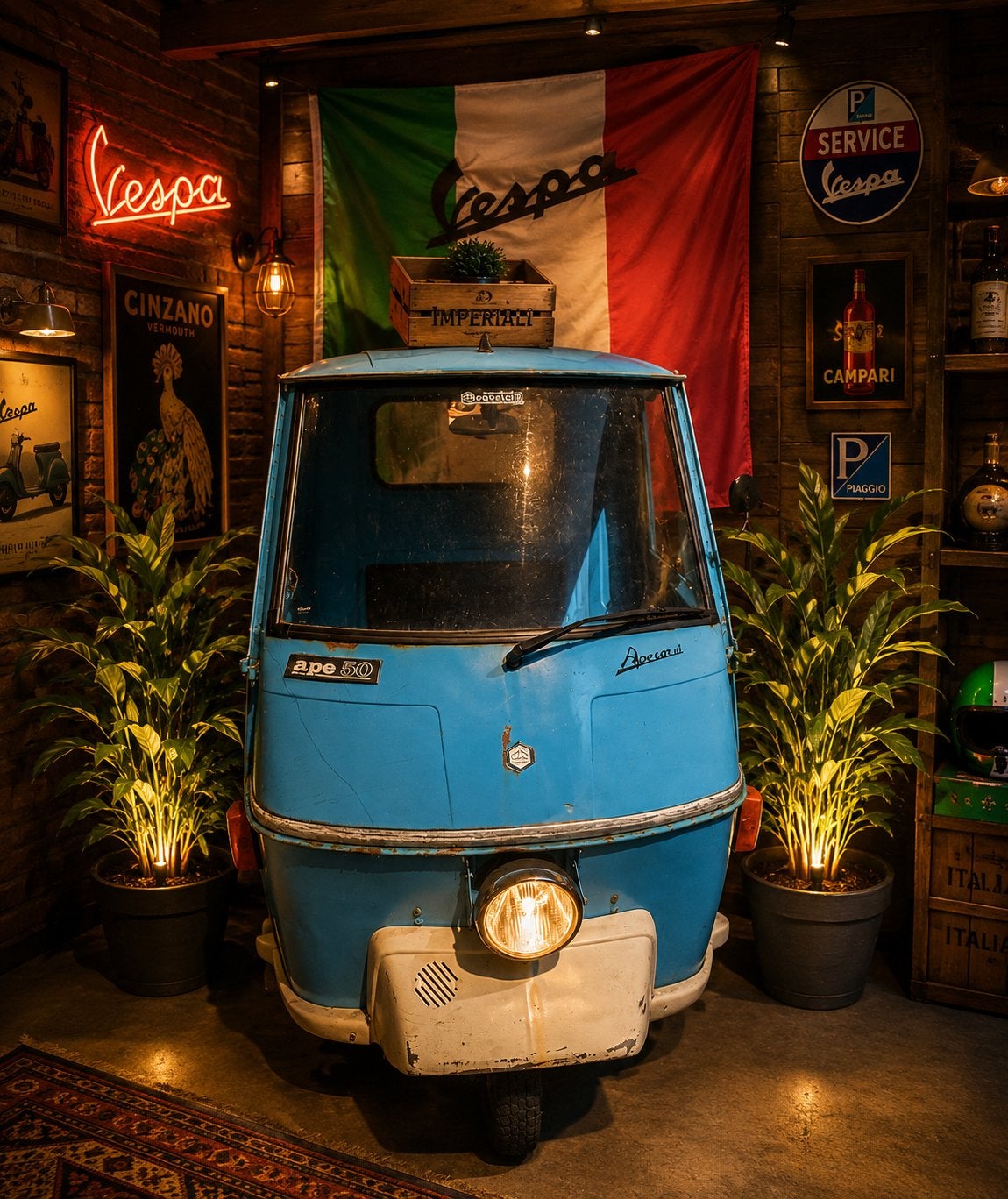 Piaggio Ape , Piagggio Tm , tuktuk , decoratie mancave, Ophalen, Zo goed als nieuw