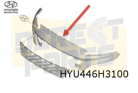 Hyundai Kona (2/21-) voorbumper bovendeel (Hybrid/ice) (te s, -, -, Nieuw, Bumper