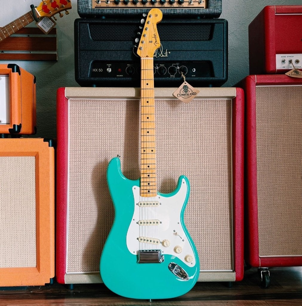 Fender American Vintage II '57 Stratocaster MN -Seaf. green, Ophalen, Zo goed als nieuw, Solid body, Fender