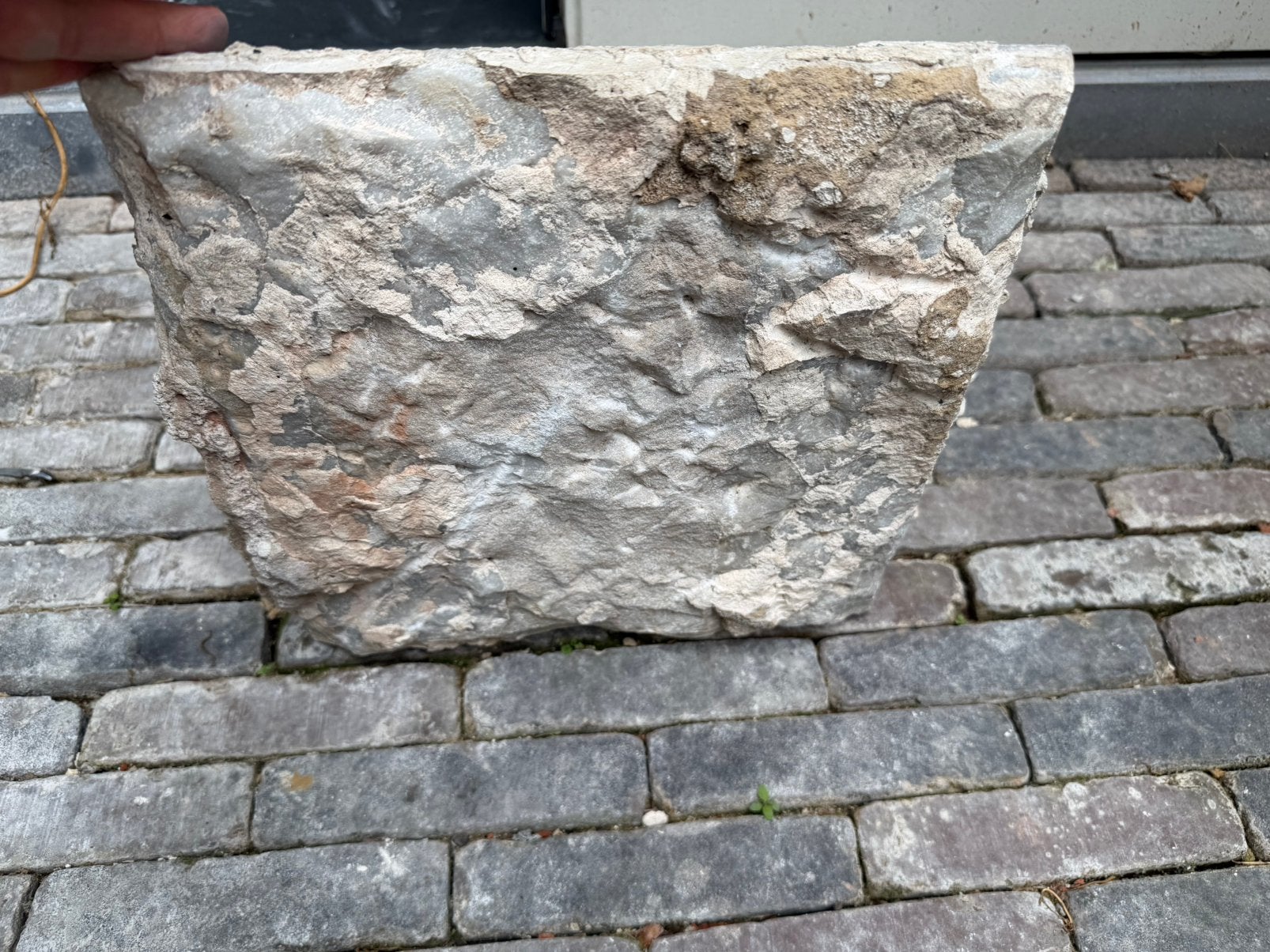 Antieke handgekapte marmeren schaakbordvloer, zwart wit, Ophalen, Zo goed als nieuw, Hardsteen, Vloertegels