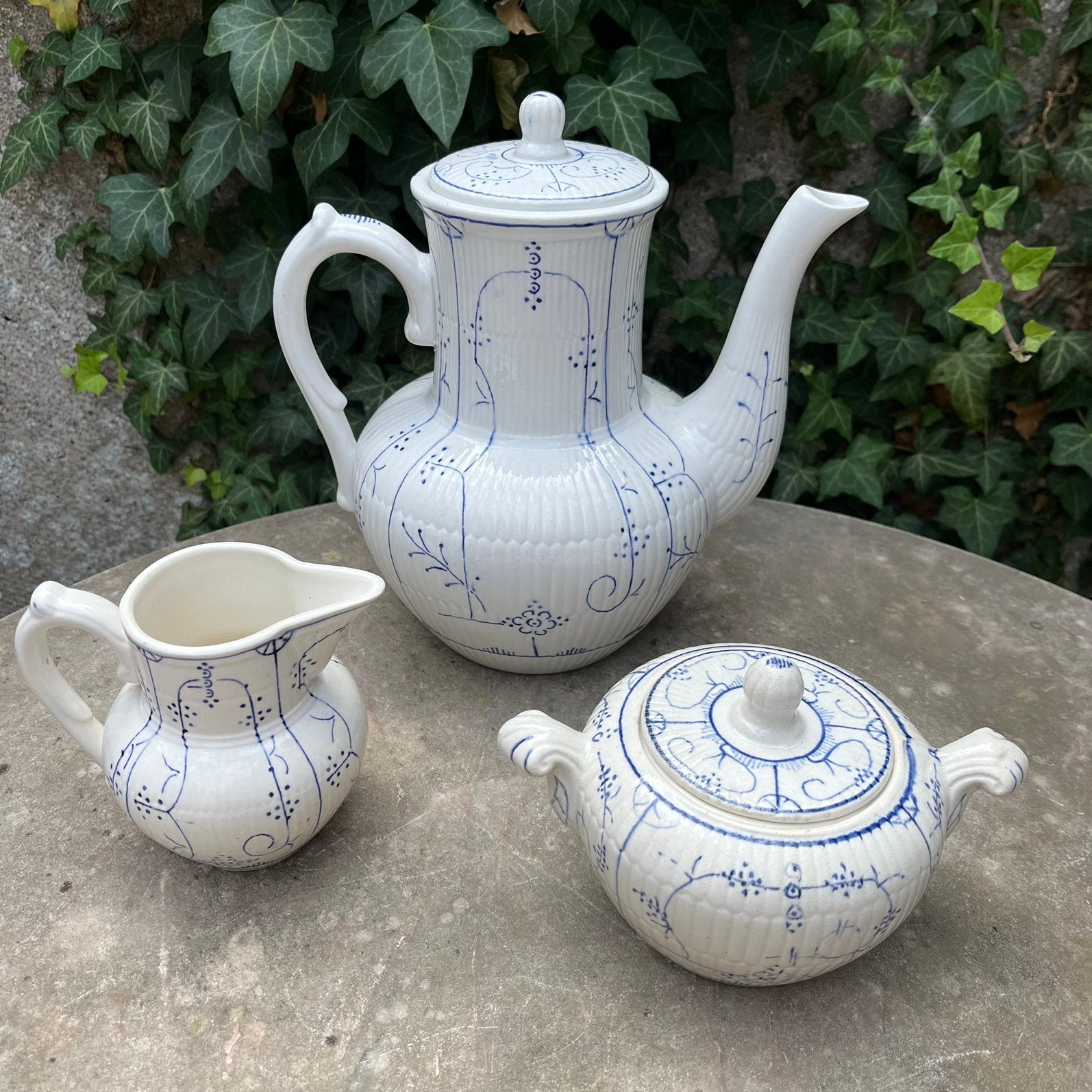 Koffiekan, melkkannetje en suikerpot Boch Copenhague, Antiek en Kunst, Ophalen of Verzenden