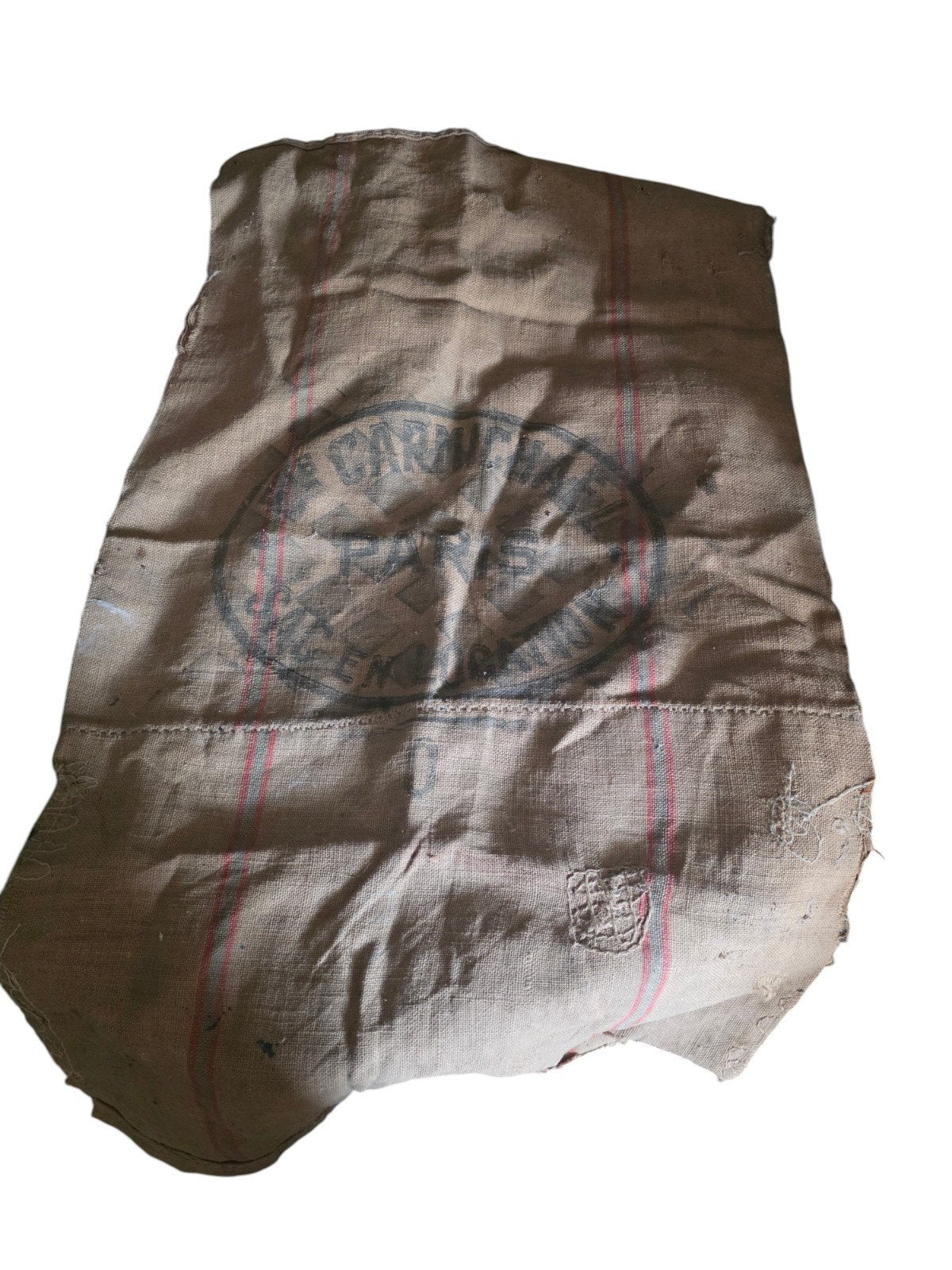 Oude zak van jute, graan/meel met strepen r, Diversen, Rommelmarktspullen, Ophalen of Verzenden