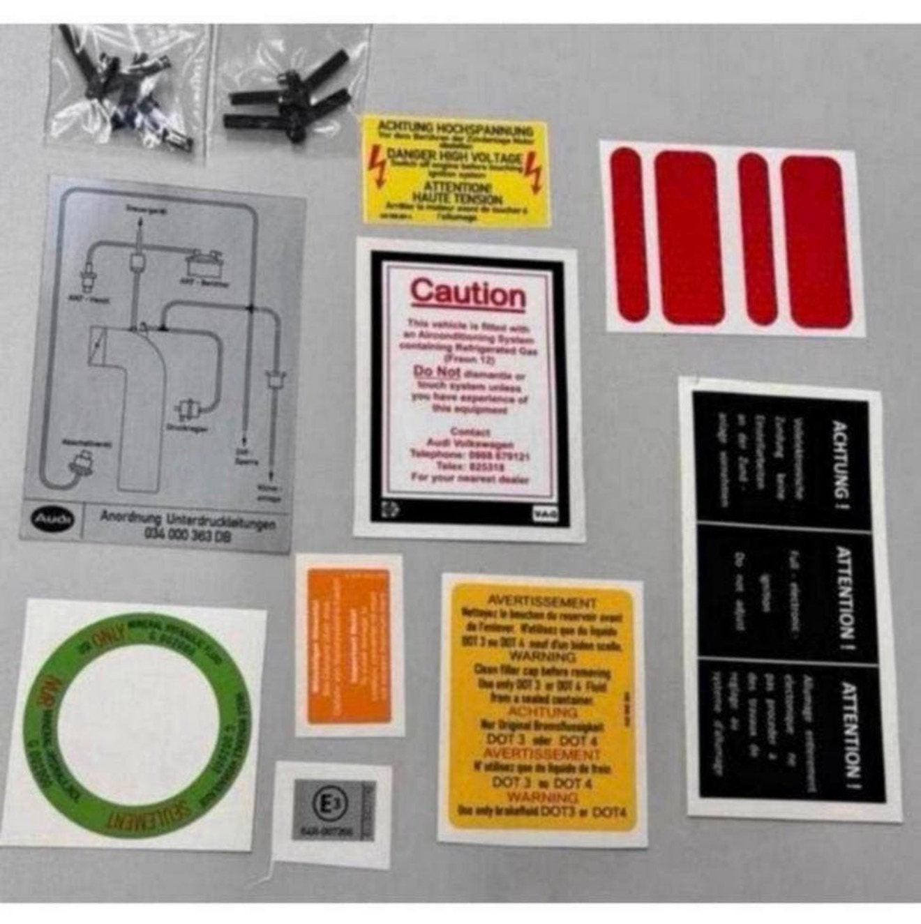 Kit d'autocollants pour tuyaux  Audi Ur quattro 20 Valve RR, Enlèvement ou Envoi