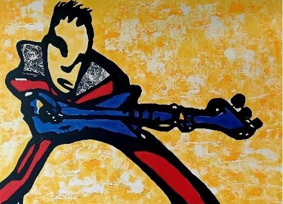 Mét of zonder lijst: groot doek herman brood stijl, Antiek en Kunst, Ophalen of Verzenden