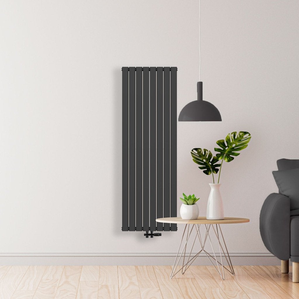 RADIATEUR OVAL VERTICAL EN SUPER PROMO NOIR/BLANC, Bricolage & Construction, Chauffage & Radiateurs, Enlèvement, Radiateur, 60 à 150 cm