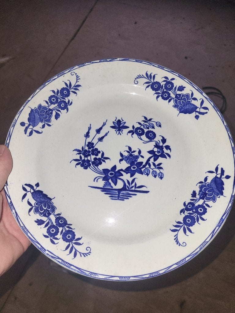 antiek porselein servies BOCH "La louviere Grand Bouquet", Enlèvement
