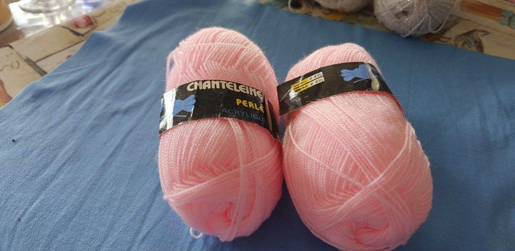 wol breiwol Chanteleine perlé acryl 2 x 50 gr roze, Hobby en Vrije tijd, Ophalen of Verzenden, Nieuw, Breien of Haken, Wol of Garen