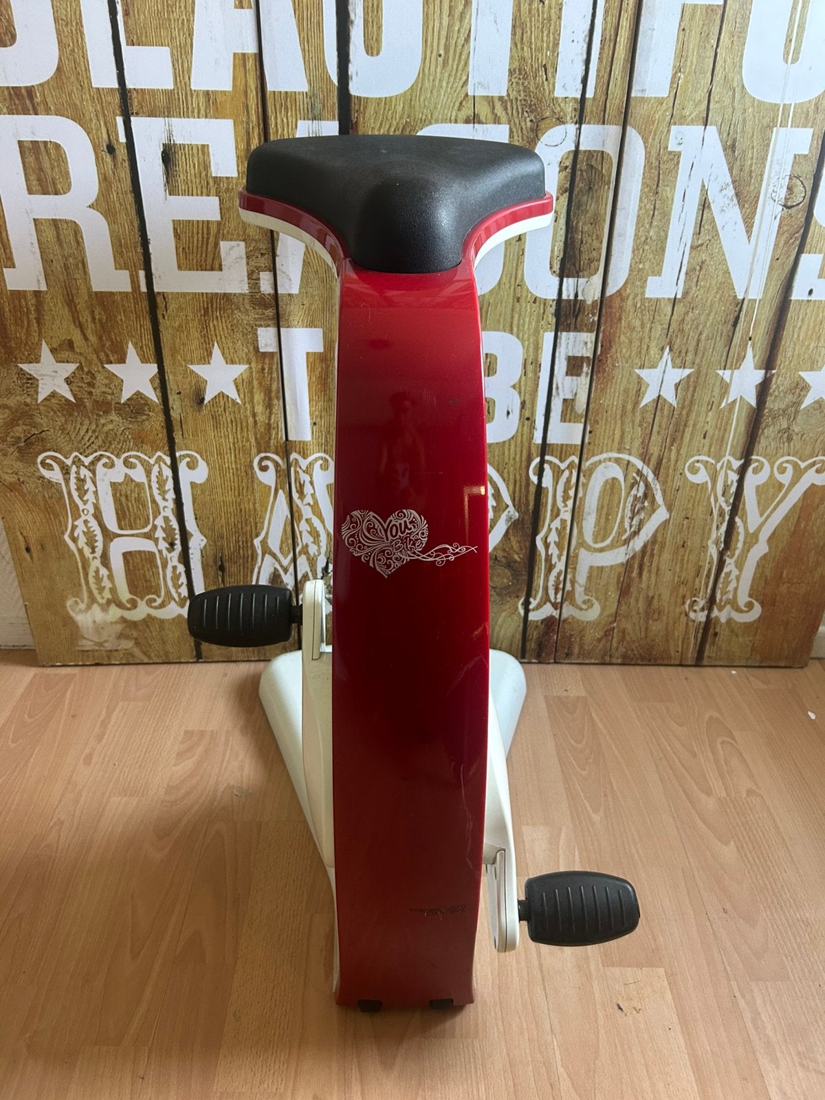 Compacte Deskhometrainer Bureaufiets Rood/Wit In Goede Staat, Ophalen