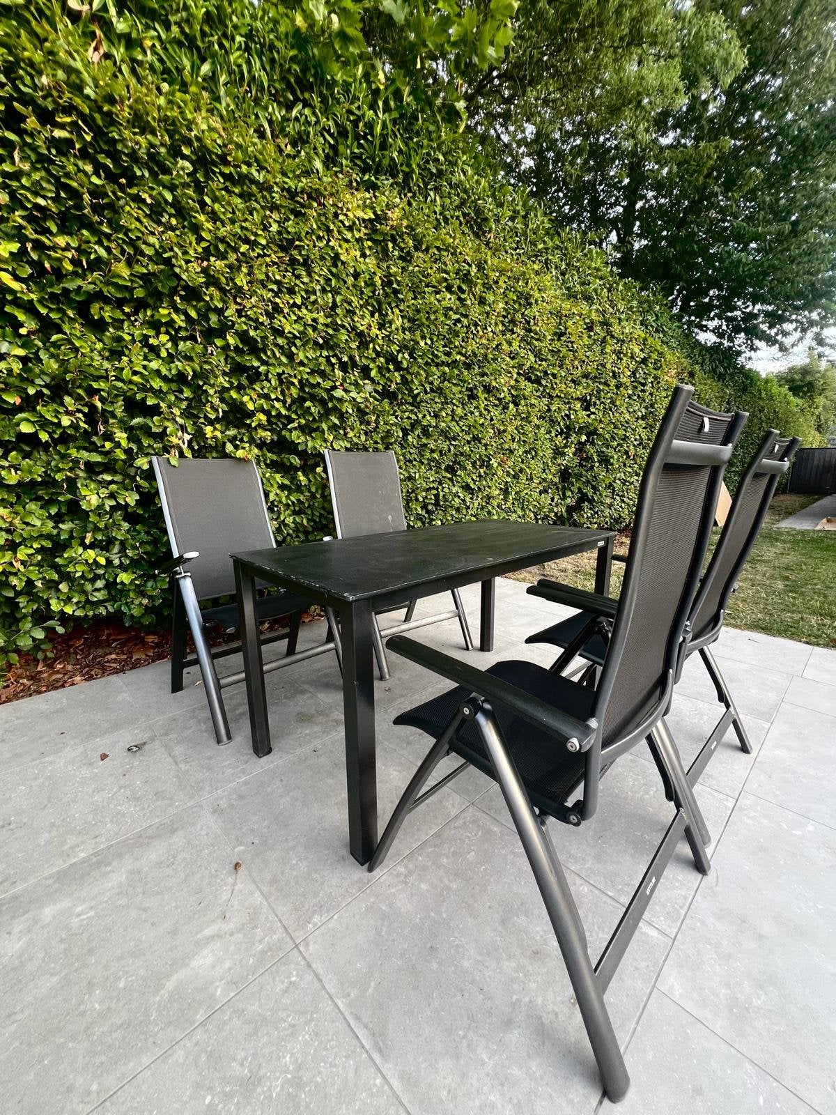 Kettler tuintafel met 4 stoelen, Ophalen, 4 zitplaatsen, Gebruikt, Eettafel