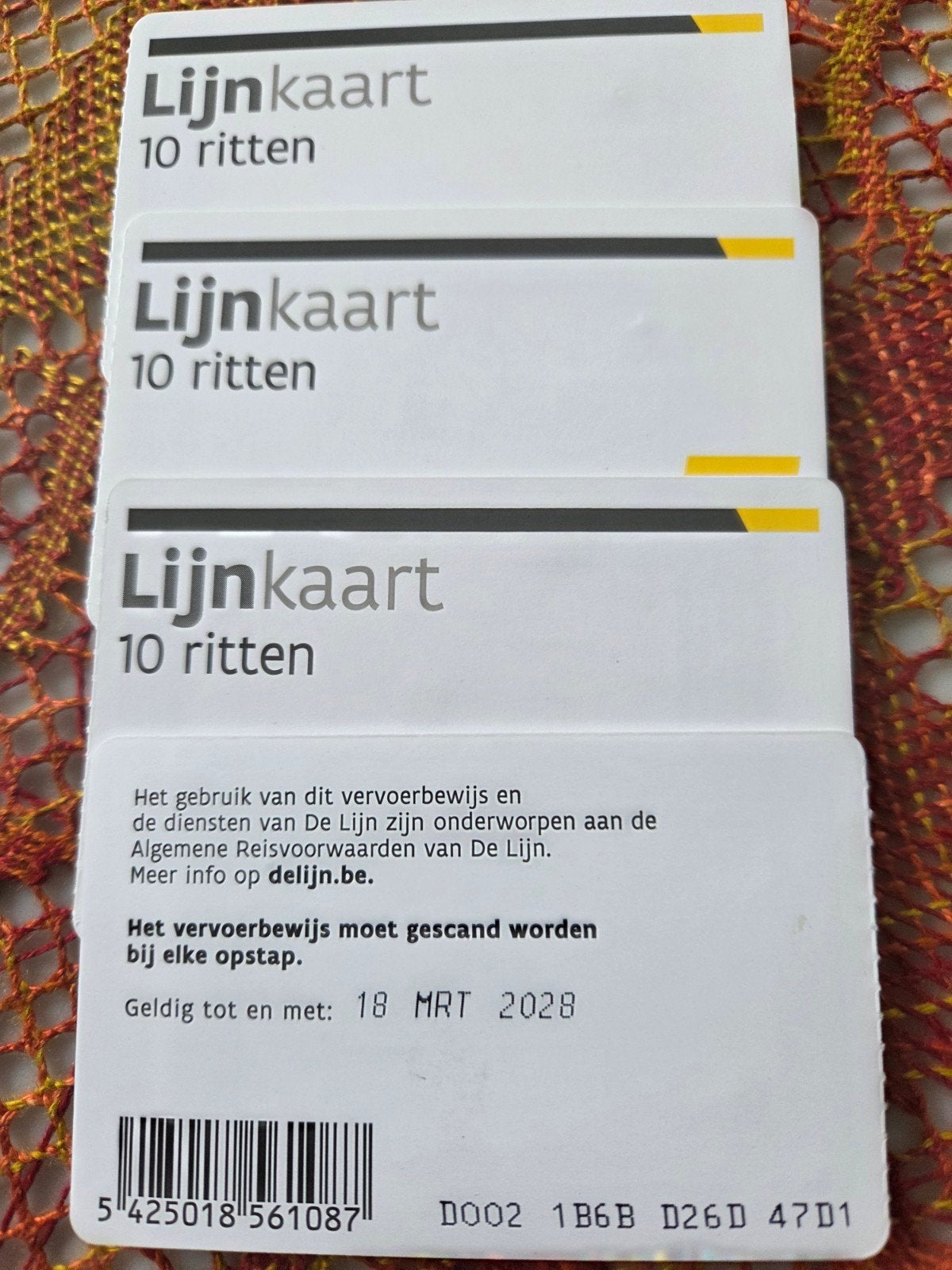 Lijnkaarten, Tickets & Billets