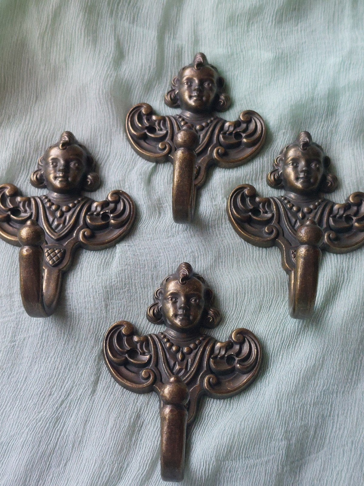 2messing engel wandhaken 2,5€/stuk, Antiek en Kunst, Ophalen of Verzenden