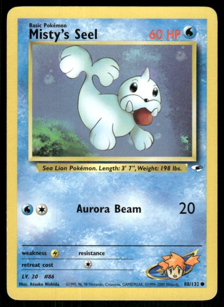 Misty's Seel 88/132 - Gym Heroes (Good), Envoi, Utilisé