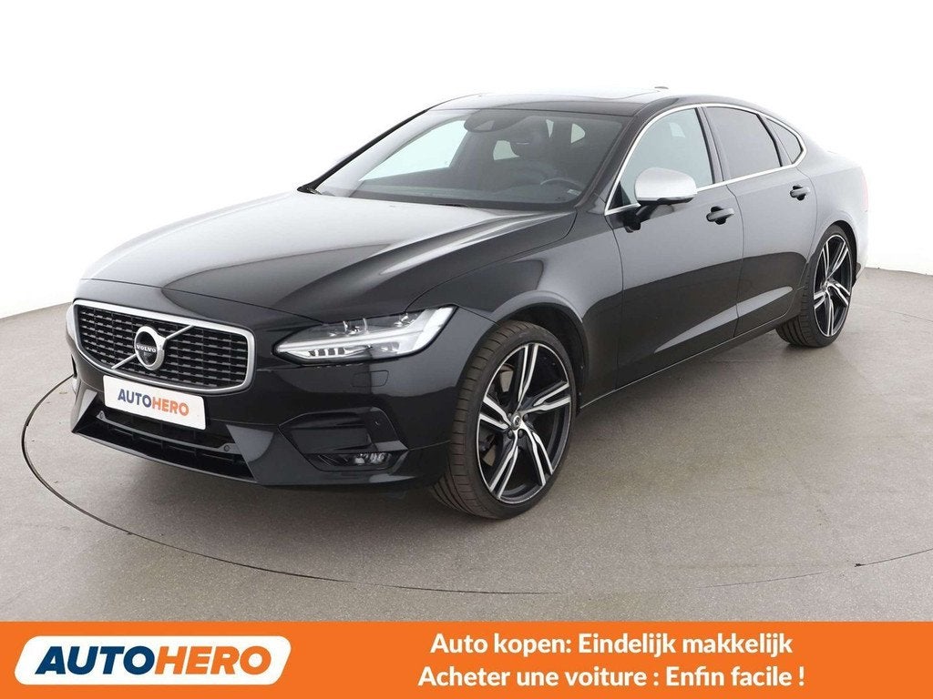 Volvo S90 2.0 T4 R-Design (bj 2018, automaat), Auto's, Volvo, 4 deurs, 1800 kg, Gebruikt, Zwart