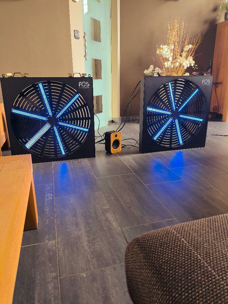 4 Fos technologies Rgb fans 70cm, Ophalen, Zo goed als nieuw, Licht, Geluidgestuurd