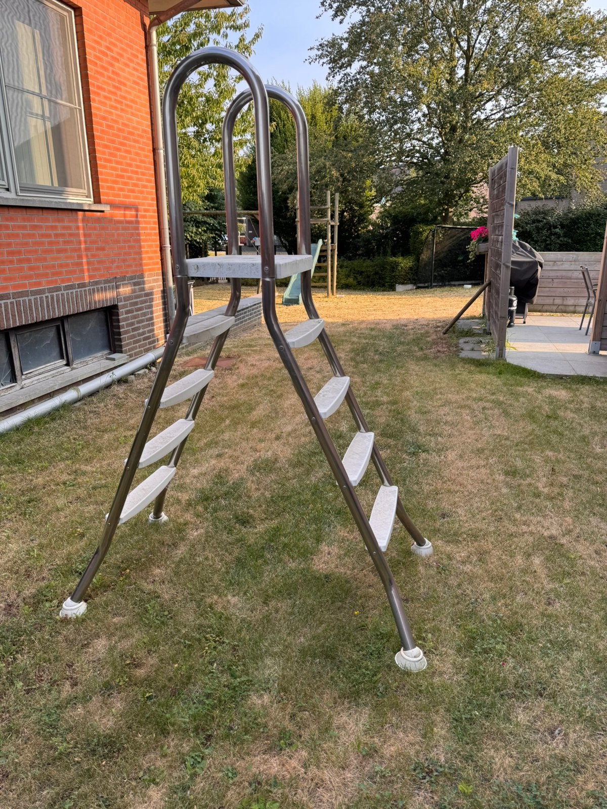 Rvs zwembad trap, Tuin en Terras, Zwembad-toebehoren, Ophalen, Gebruikt, Ladder