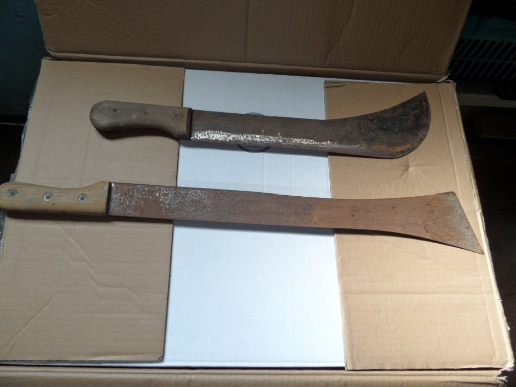 Kapmes/machete, Ophalen, Gebruikt