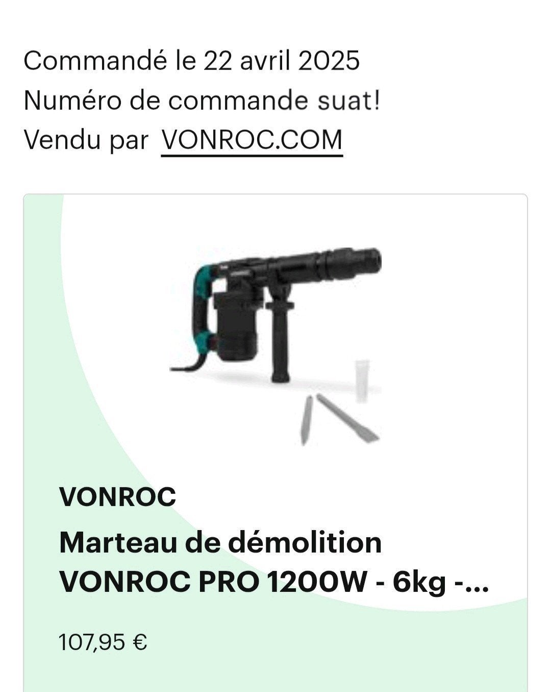 Marteau piqueur, Ophalen