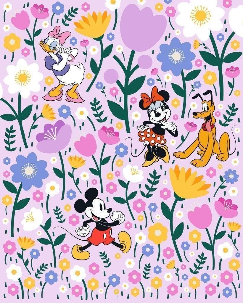 Minnie Mouse Vlies Behang - 200x250 cm - Gratis Verzending, Kinderen en Baby's, Verzenden, Nieuw, Wanddecoratie
