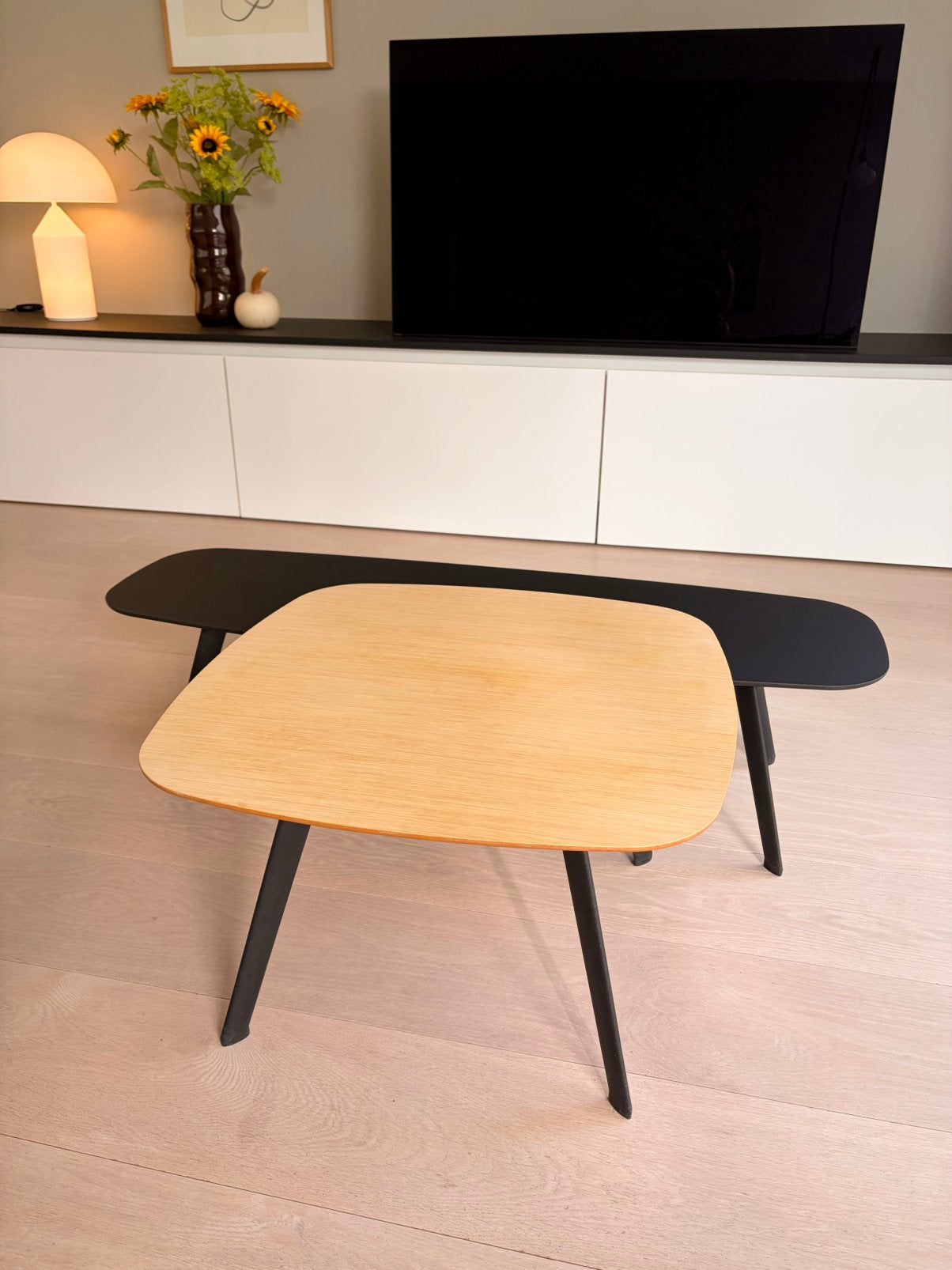 Set de deux tables basses, Enlèvement, Comme neuf, Chêne, Modern