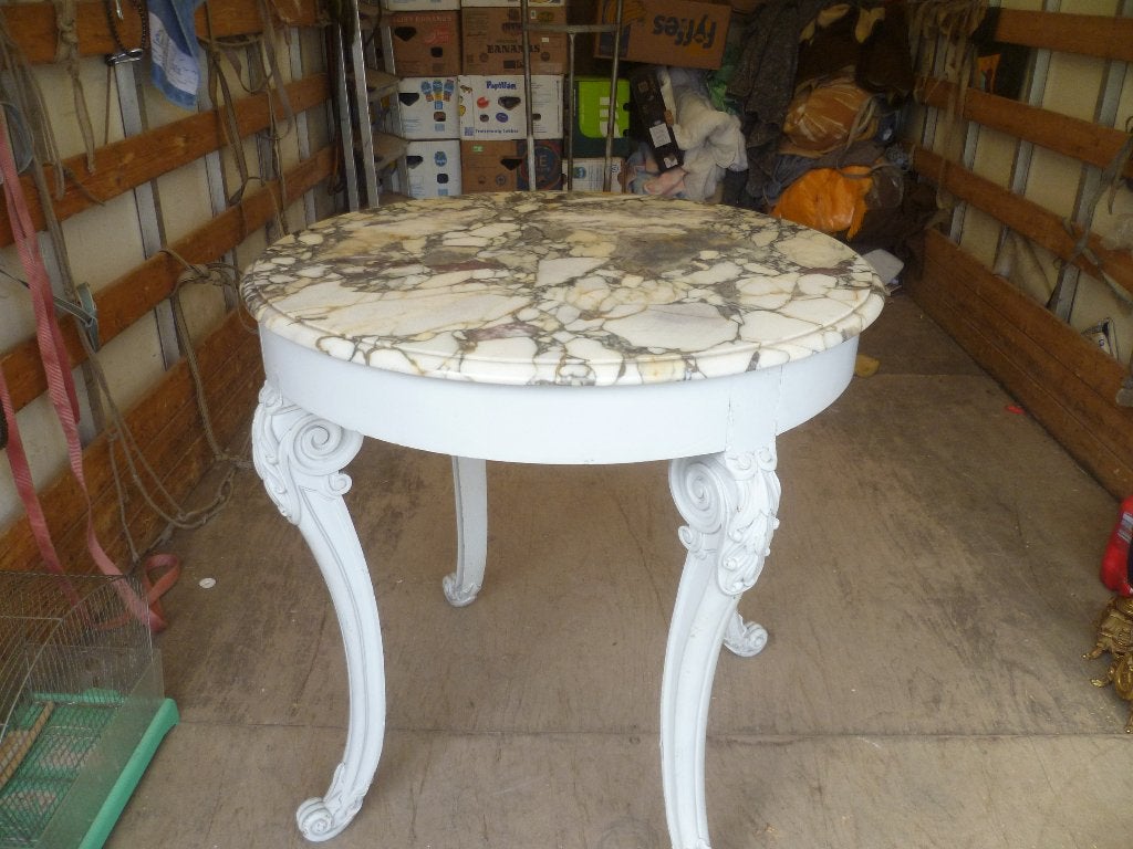 SPECIAALE LOUIS XV TAFEL MET MARMEREN BLAD, Enlèvement