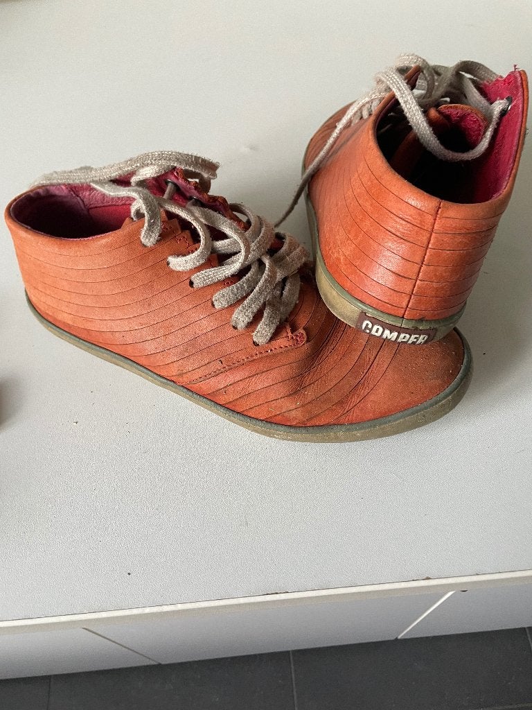 lederen sneakers van het merk Camper, Oranje, Ophalen of Verzenden, Sneakers, Gedragen