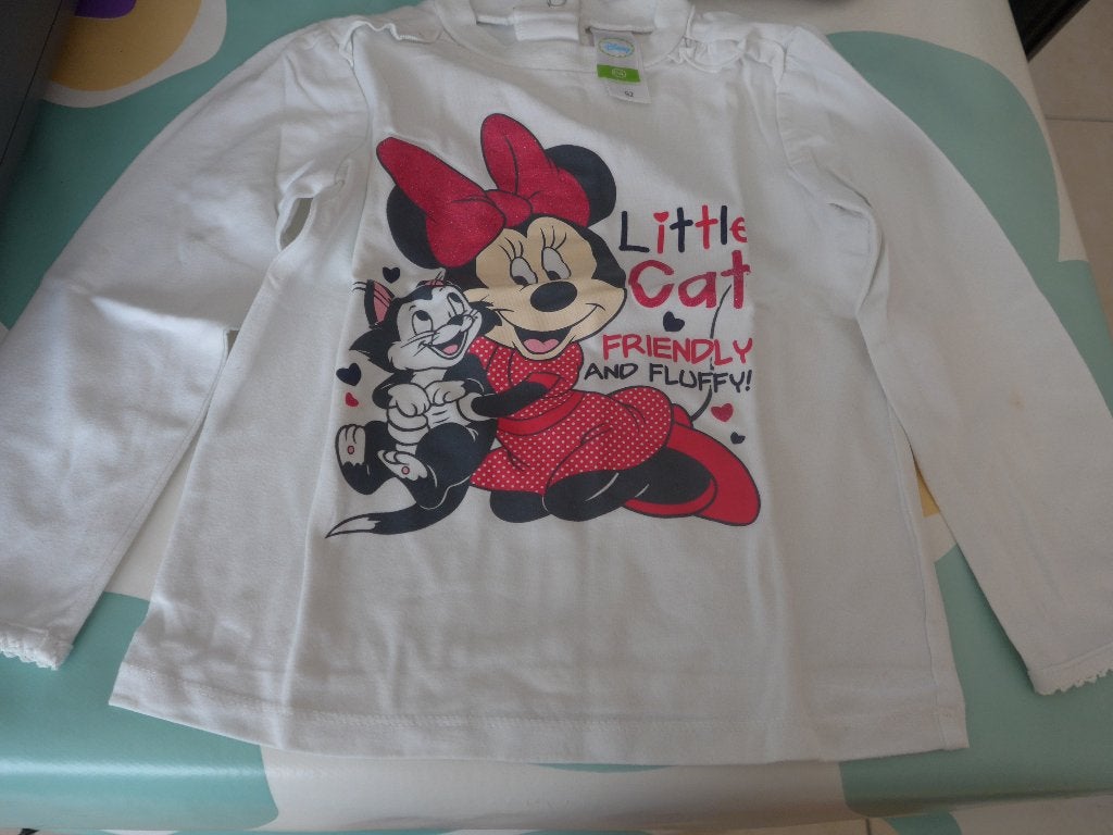 T-shirt met lange mouwen Minnie Mouse, Enfants & Bébés, Enlèvement ou Envoi, Utilisé, Fille, Chemise ou À manches longues