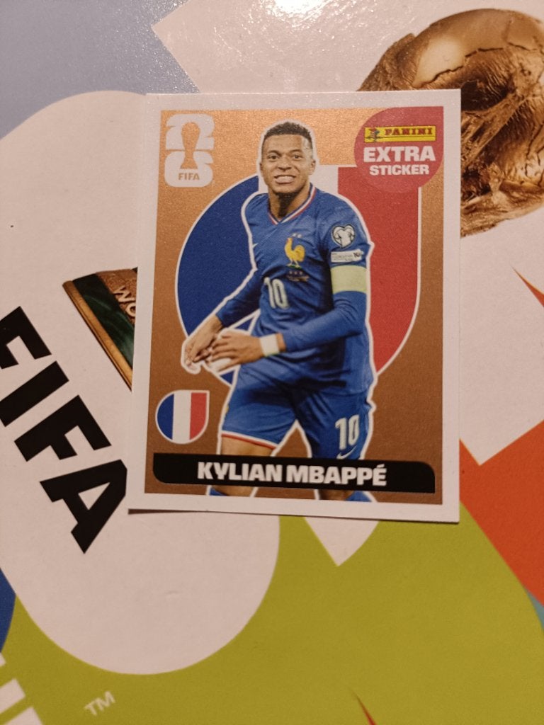 Extra sticker kylian mbappe bronze, Hobby en Vrije tijd, Ophalen of Verzenden, Nieuw, Sticker