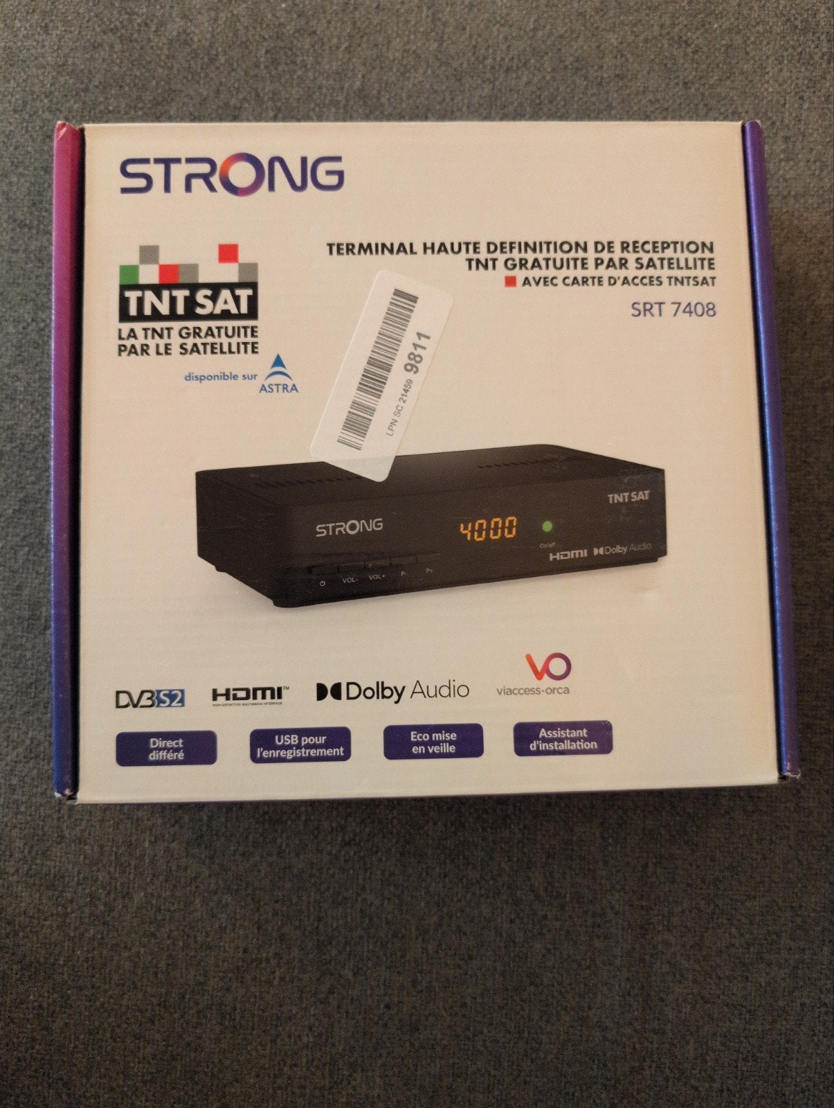 Strong SRT 7408 sateliet ontvanger inclusief TNT sat kaart., Audio, Tv en Foto, Schotelantennes, Verzenden, Overige merken