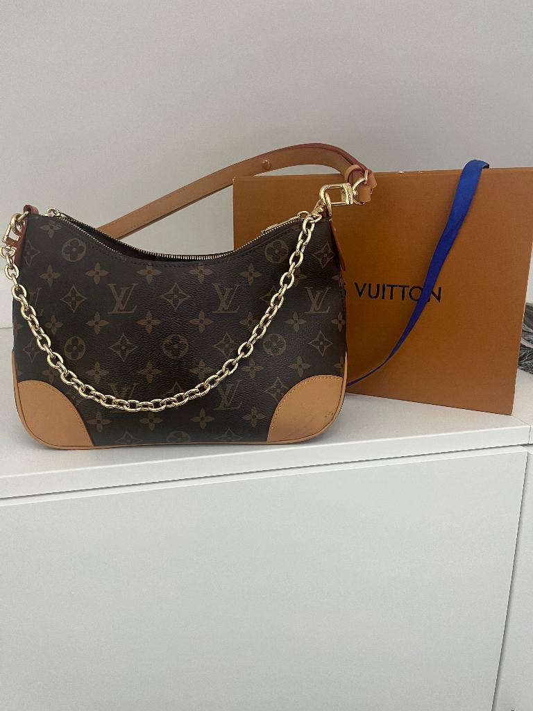 Louis Vuitton Tas Boulogne, Verzenden, Zo goed als nieuw, Bruin, Handtas