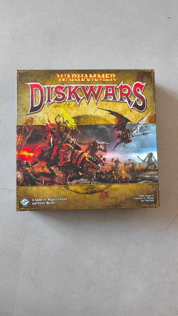 Warhammer Diskwars, Hobby en Vrije tijd, Gezelschapsspellen | Bordspellen, Zo goed als nieuw, Een of twee spelers, Drie of vier spelers