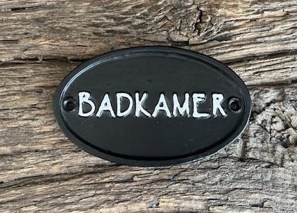 Deurbordje - Privé/Toilet/bad - Landelijk gietijzer ovaal, Huis en Inrichting, Ophalen of Verzenden, Nieuw