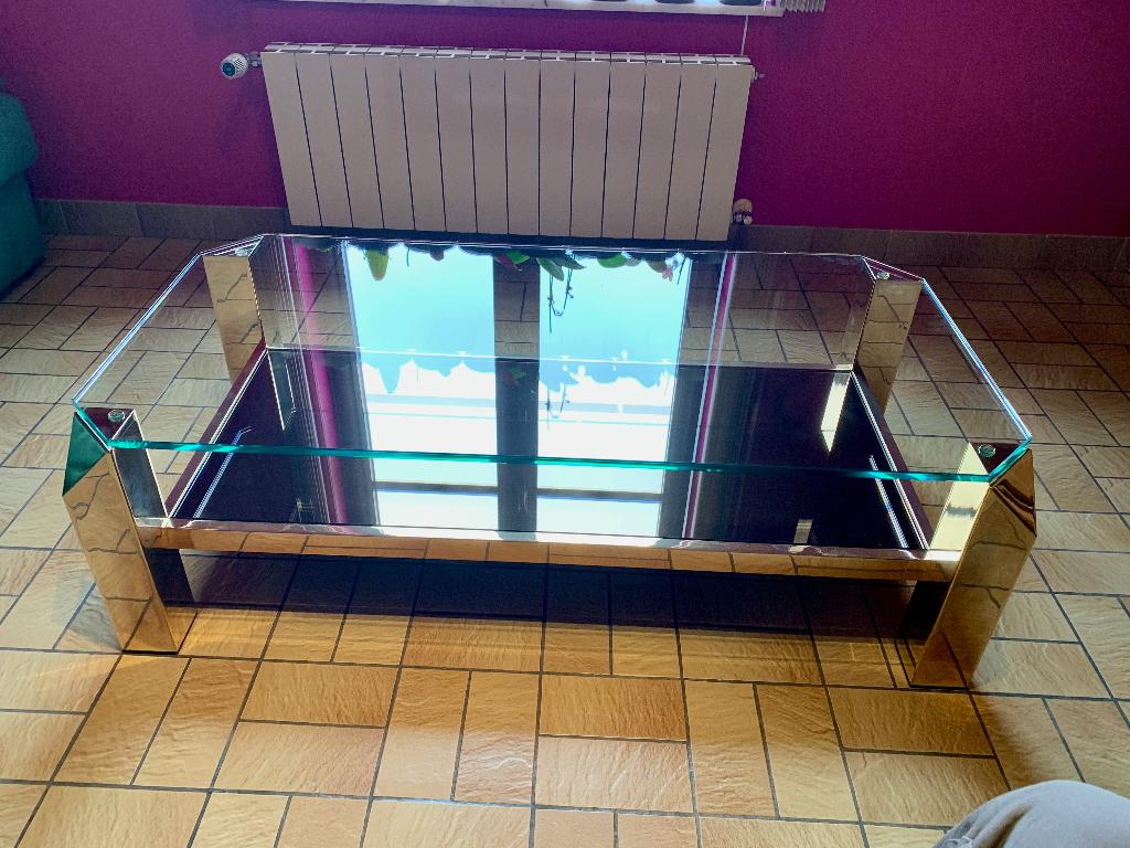 Table basse de salon en verre, 100 à 150 cm, Moins de 50 cm, Verre, Enlèvement