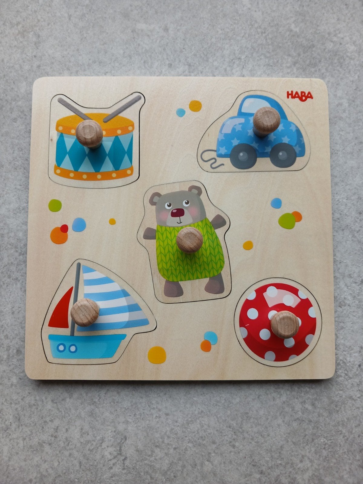 Haba houten puzzel 5 stukjes, Ophalen of Verzenden, Zo goed als nieuw, Van hout, Minder dan 10 stukjes