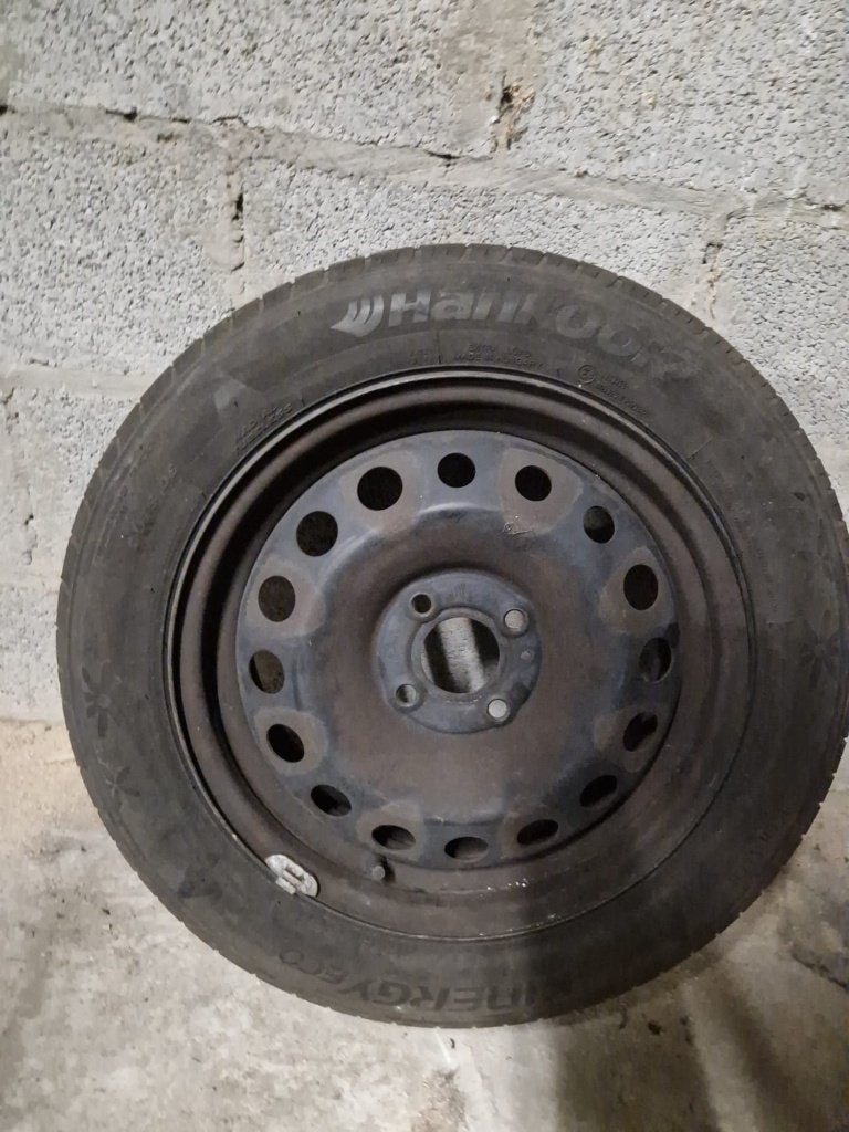 stalen velgen met zomerbanden 15 inch, Auto-onderdelen, Ophalen, Gebruikt, 15 inch, Velg(en)