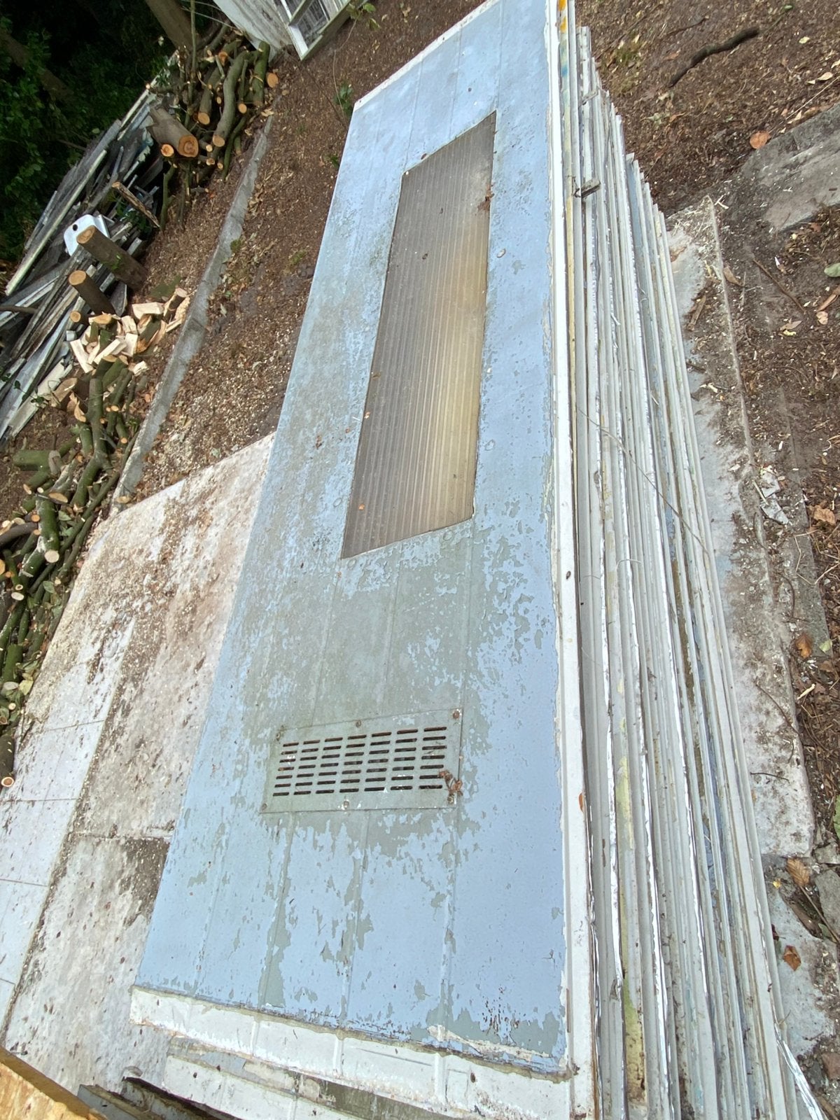 Sandwichpanelen met raampje en roostertje, Doe-het-zelf en Bouw, Platen en Panelen, Ophalen, Gebruikt