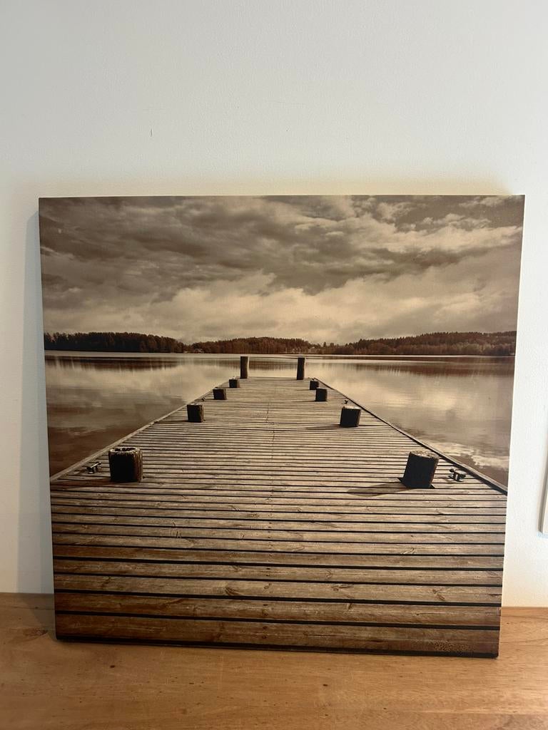 Tableau lac 50/50cm toile, Enlèvement ou Envoi