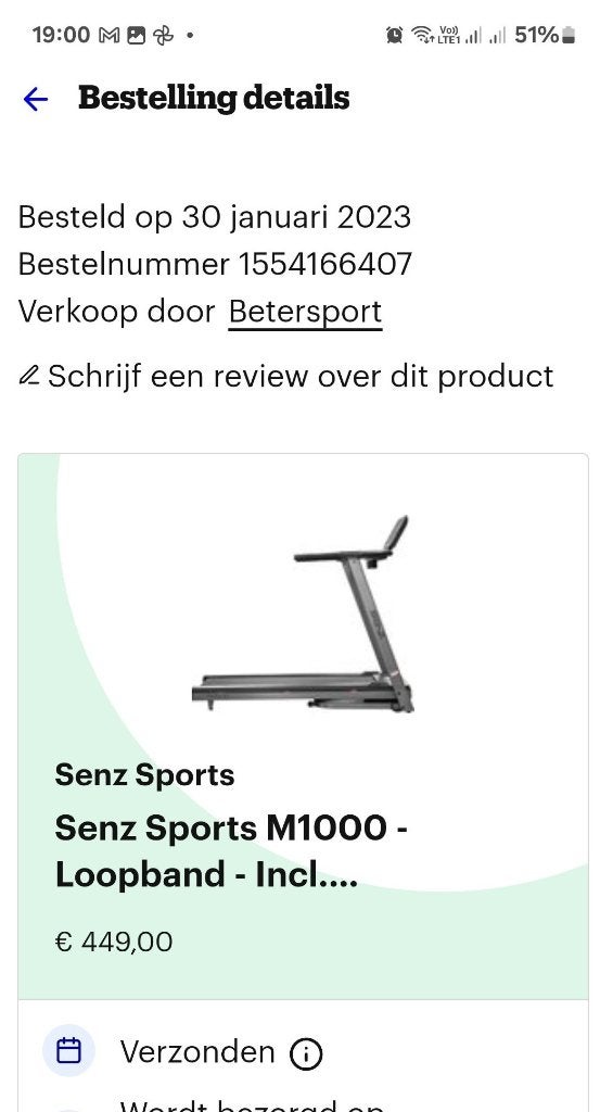 loopband senz sprots m1000, Sports & Fitness, Appareils de fitness, Enlèvement, Utilisé, Tapis roulant