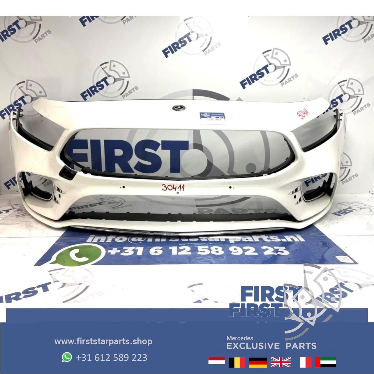 W177 BUMPER Mercedes A Klasse AMG VOORBUMPER WIT GRIJS ZWART, Utilisé, -, Avant, -