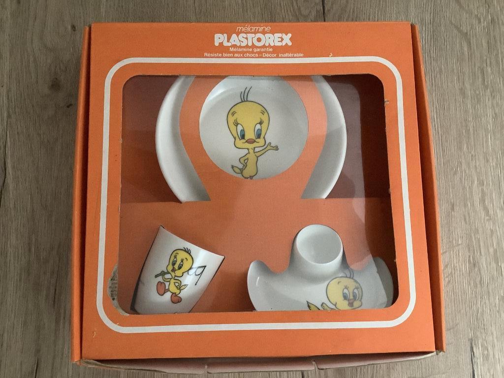 Plastorex melamine babyset 1975 Warner Bross „Titi”, Ophalen of Verzenden