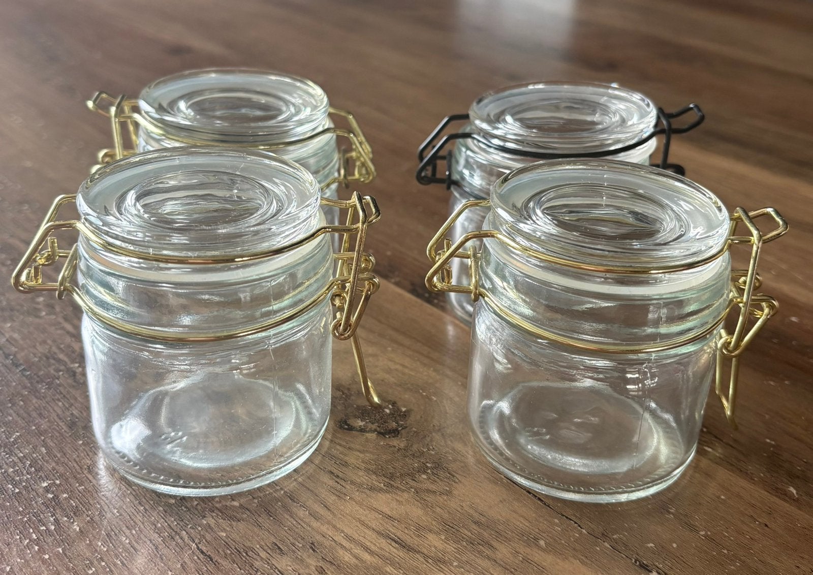 Lot de 4 pots en verre pour conservation, Enlèvement ou Envoi, Neuf, Verre