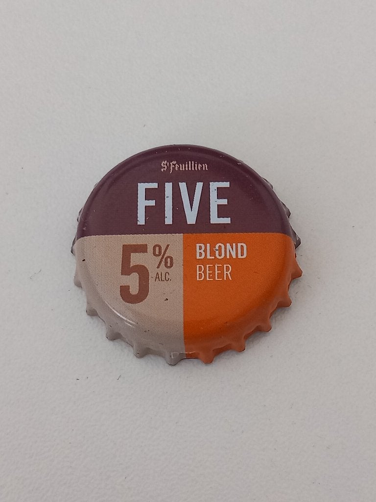 Kroonkurk : St. Feuillien five 5% Alc. Blond Beer, Collections, Envoi, Comme neuf