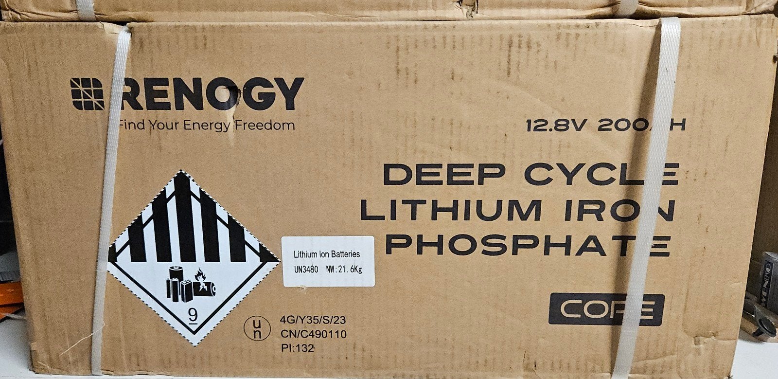 Originele Renogy Core Series LiFePO4 12.8V 200Ah – NIEUW, Ophalen, Nieuw, Renogy