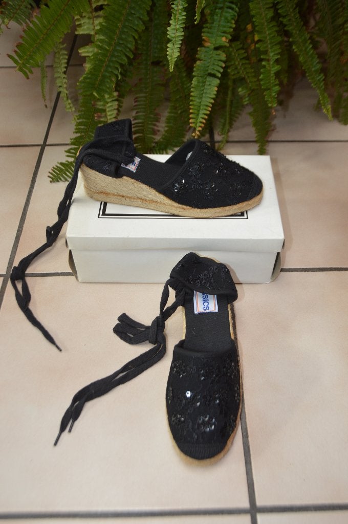 Zwarte espadrilles met sleehak van canvas maat 39 NIEUW!, Kleding | Dames, Espadrilles, Zwart, CLASSICS, Nieuw