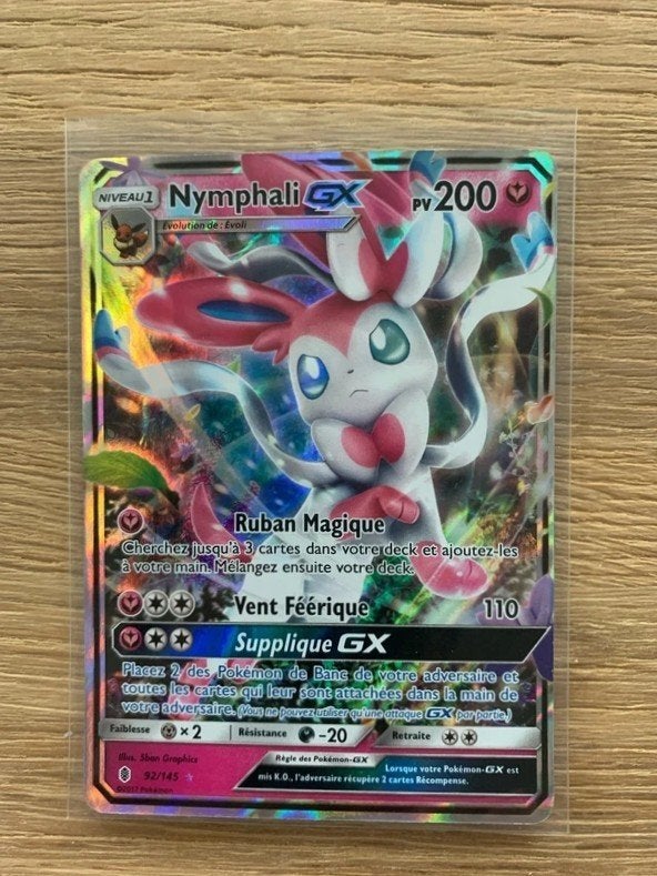 Nymphali GX 092/145 FR (carte Pokémon), Hobby & Loisirs créatifs, Enlèvement ou Envoi, Utilisé, Cartes en vrac