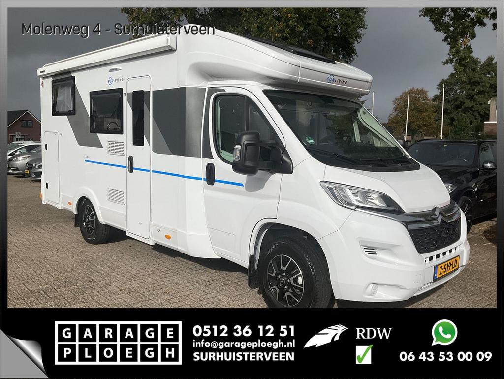 Sun Living S 65SL 2.2D 140PK Enkele bedden Trekhaak TV Camer, Overige merken, Autobedrijf Ploegh, Bedrijf, Half-integraal