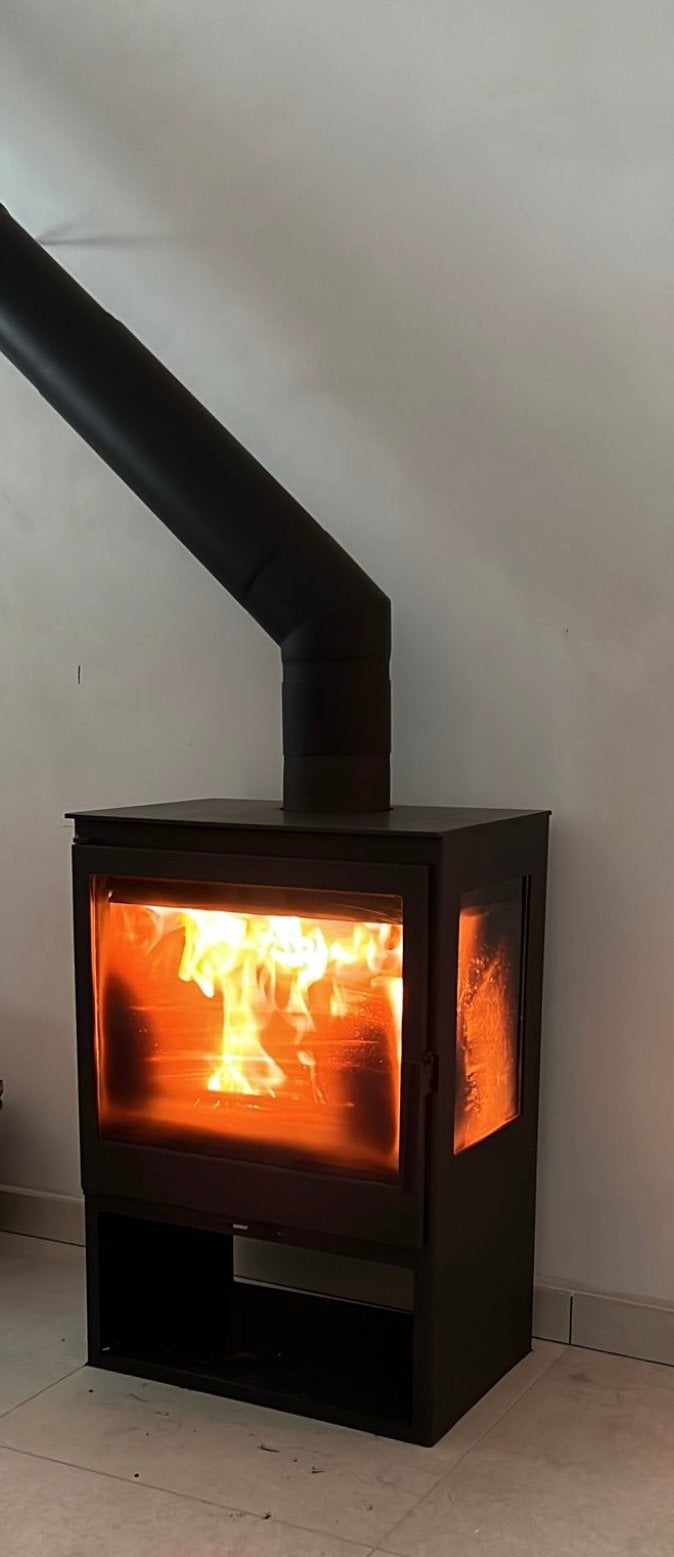Panadero Onyx houtkachel 7,8 kw, Ophalen, Gebruikt, Houtkachel, Vrijstaand